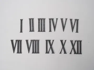 Letrero o emblema decorativo: Roman Numeral Clock Numbers I–XII DIY Wall Clock — vista de referencia 3