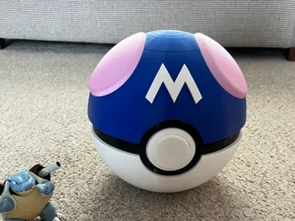 Master Ball Pokeball - Functional - Large & small