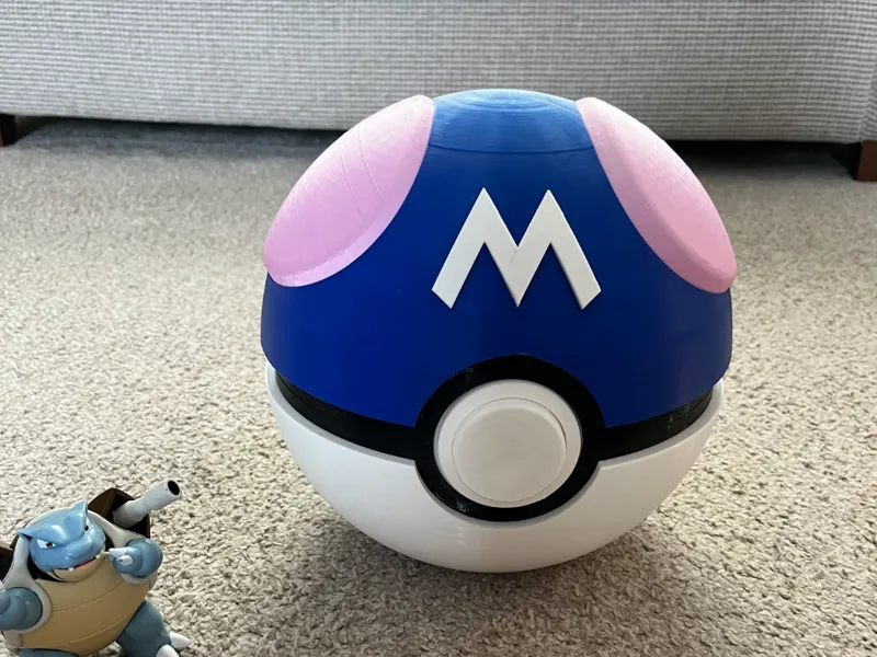 Master Ball Pokeball - Functional - Large & small