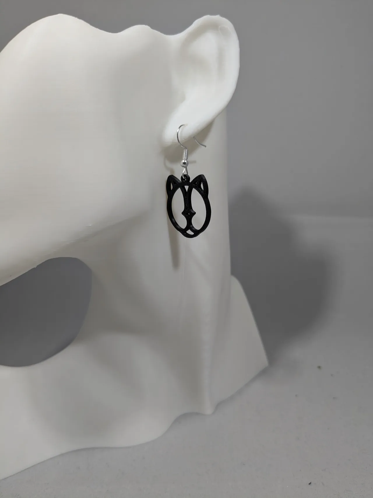 Cat earrings view 3