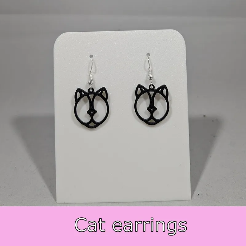 Cat earrings view 2