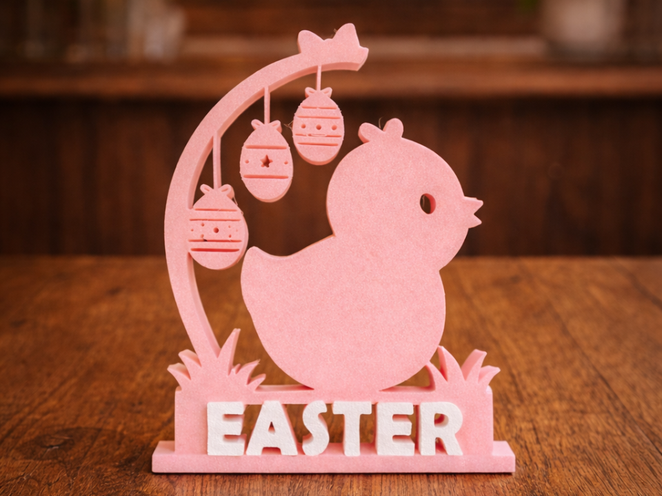 Easter Chick with Hanging Eggs – Cute
