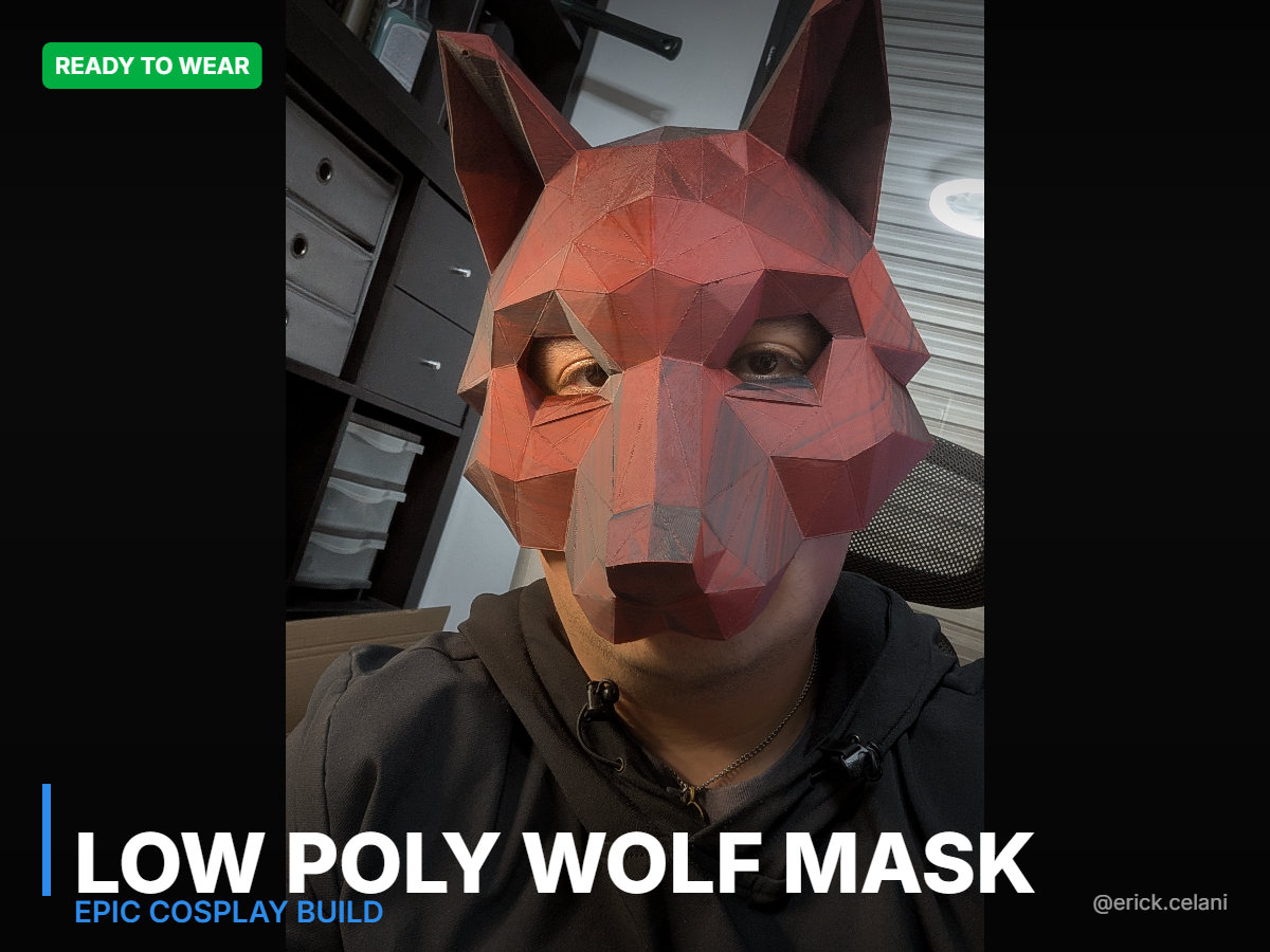 Low Poly Wolf Mask