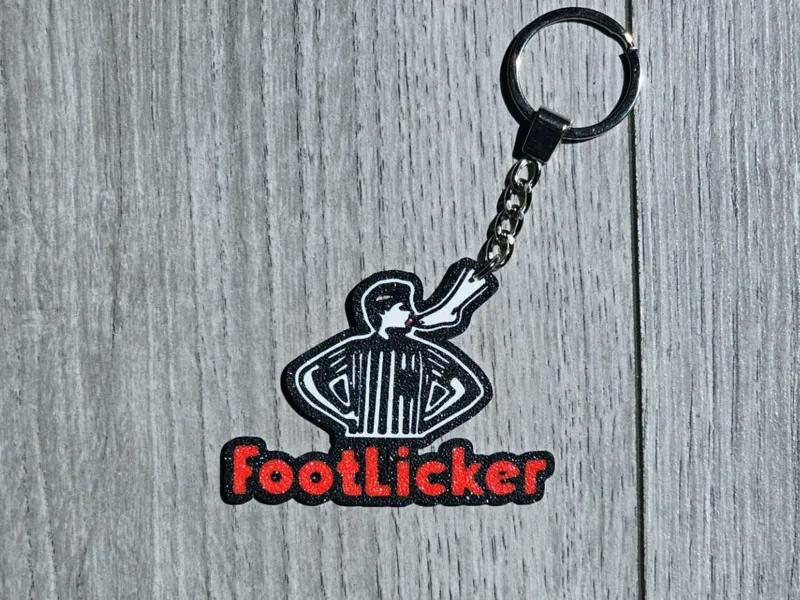 Foot Locker Parody Logo Keychain - "FootLicker"