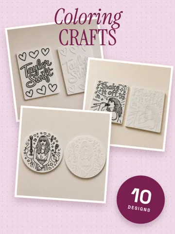Letrero o emblema decorativo: Taylor Swift - Coloring Craft - 10 Designs! — vista de referencia 2