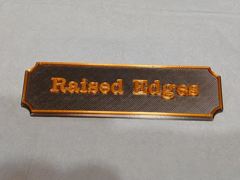 Classic Name Plate with Raised Edges