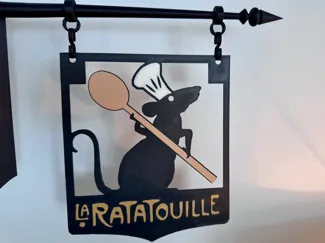 La Ratatouille Hanging Sign, Post, & Hooks