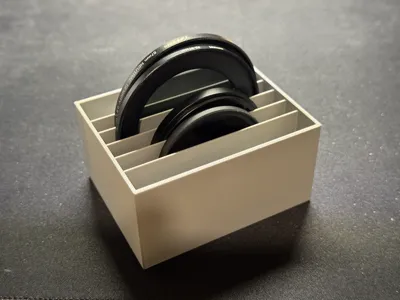 Lens filter/step-up ring organizer