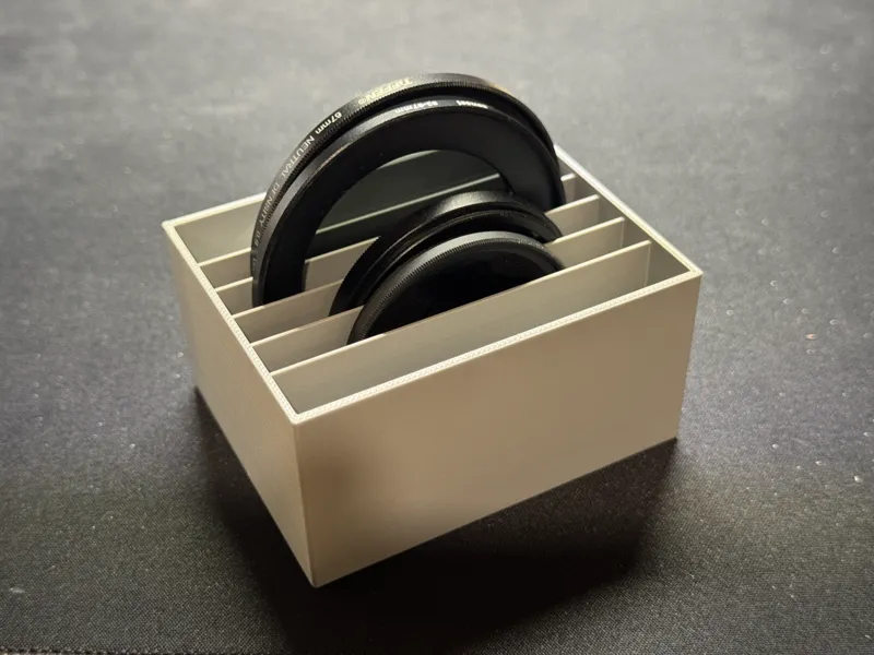 Lens filter/step-up ring organizer