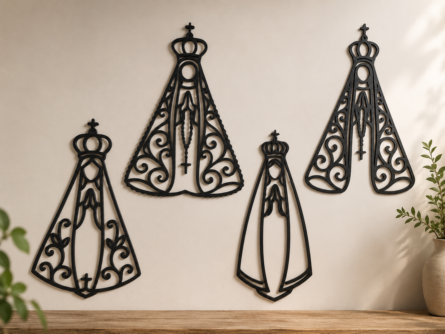 Our Lady of Aparecida – Line Art Wall Decor - 1
