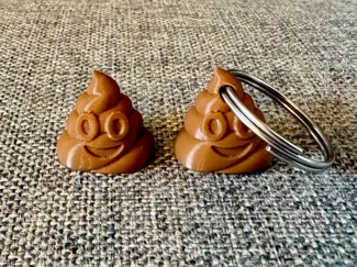 Smiling poop - 1.5g with key-chain. Fast print!