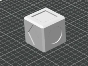 Cube with shapes