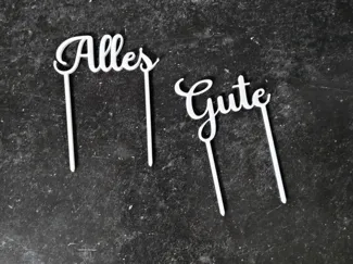 Alles Gute Kuchen Topper / Deko