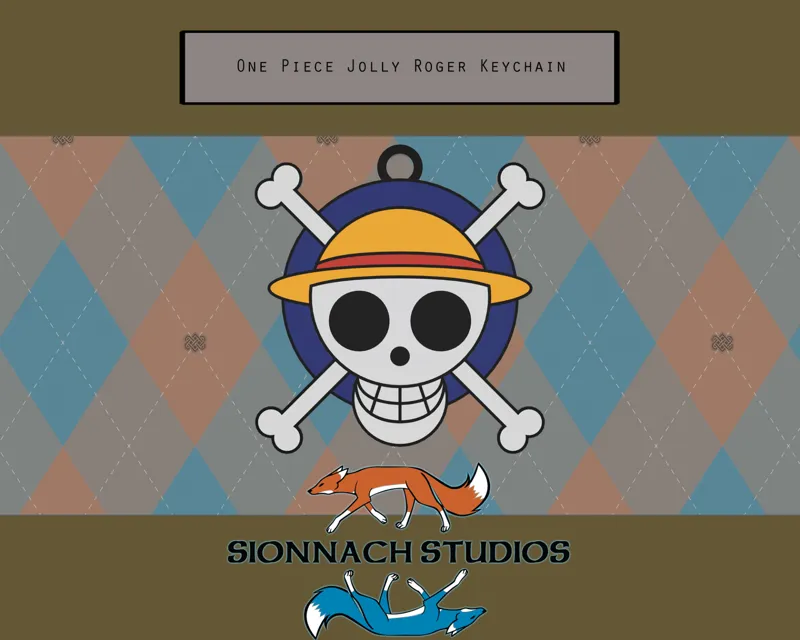 One Piece Jolly Roger Logo Keychain