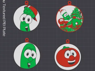 Veggietales Christmas Ornaments