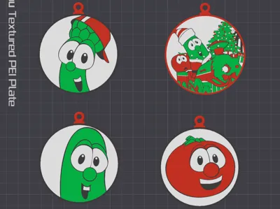 Veggietales Christmas Ornaments