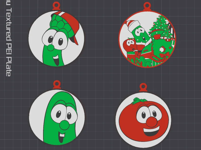 Veggietales Christmas Ornaments