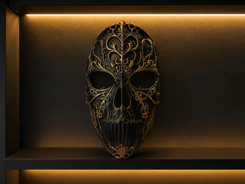 Pieza para disfraz o exhibición: Skull Mask — referencia de MakerWorld