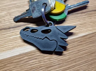 Bad Dragon skull keychain moving jaw