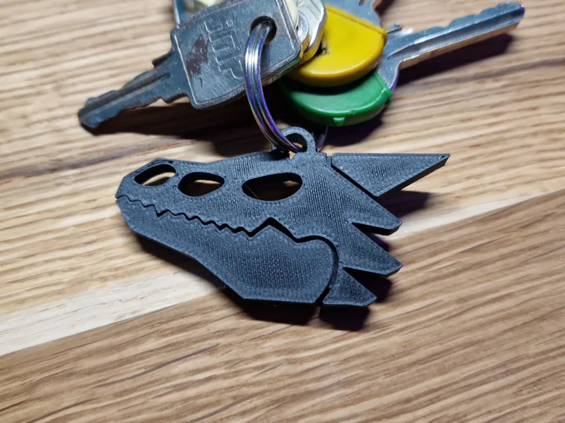Bad Dragon skull keychain moving jaw