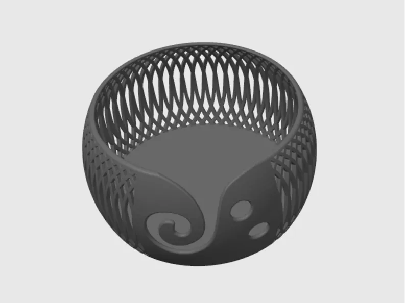 Knitting basket for a ball of wool
