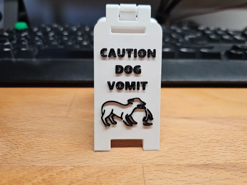Caution Dog Vomit Sign