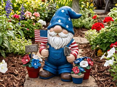 Patriotic Garden Gnome