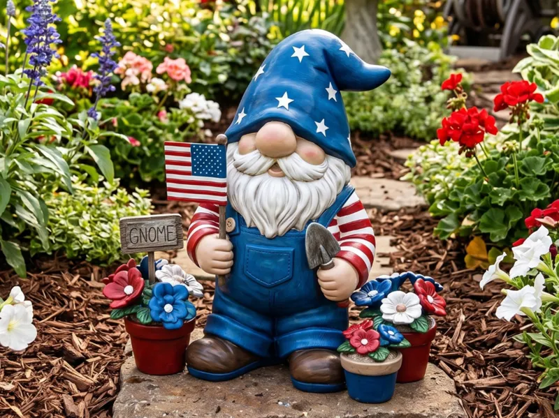 Patriotic Garden Gnome