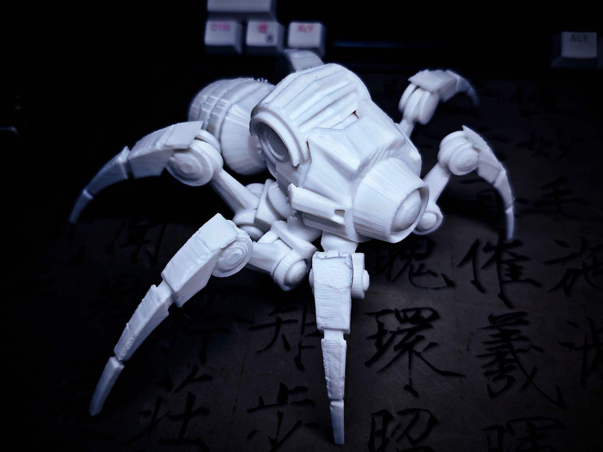 Miniatura 1 do modelo 3D 赛博朋克异形蜘蛛（无需五金、可动）
