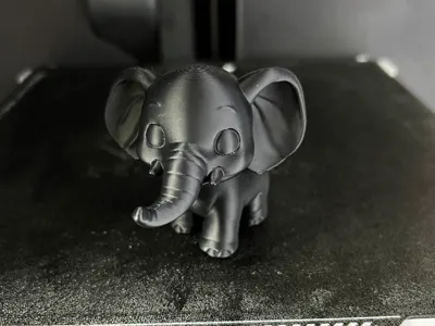 Cute Elephant – 3D Printed Figurine