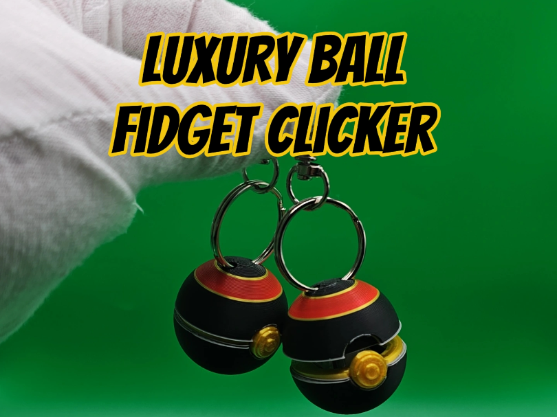 Luxury Ball Fidget Clicker & Keychain - Multipart