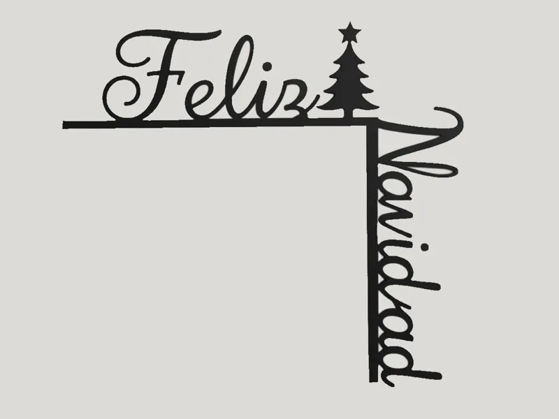 „Feliz Navidad“ Türrahmen-Deko (90° Eckdesign)