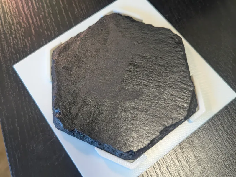Laser etching jig for hexagon coaster