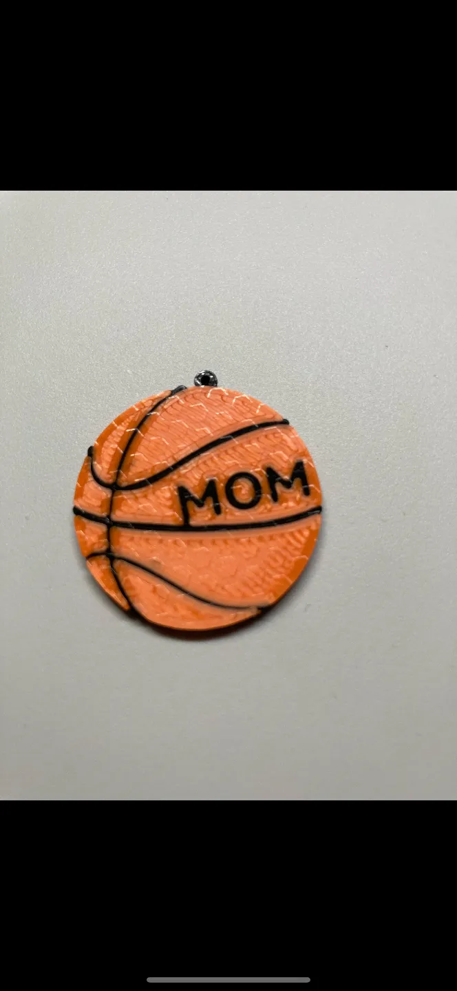 Basketball earrings MOM view 2