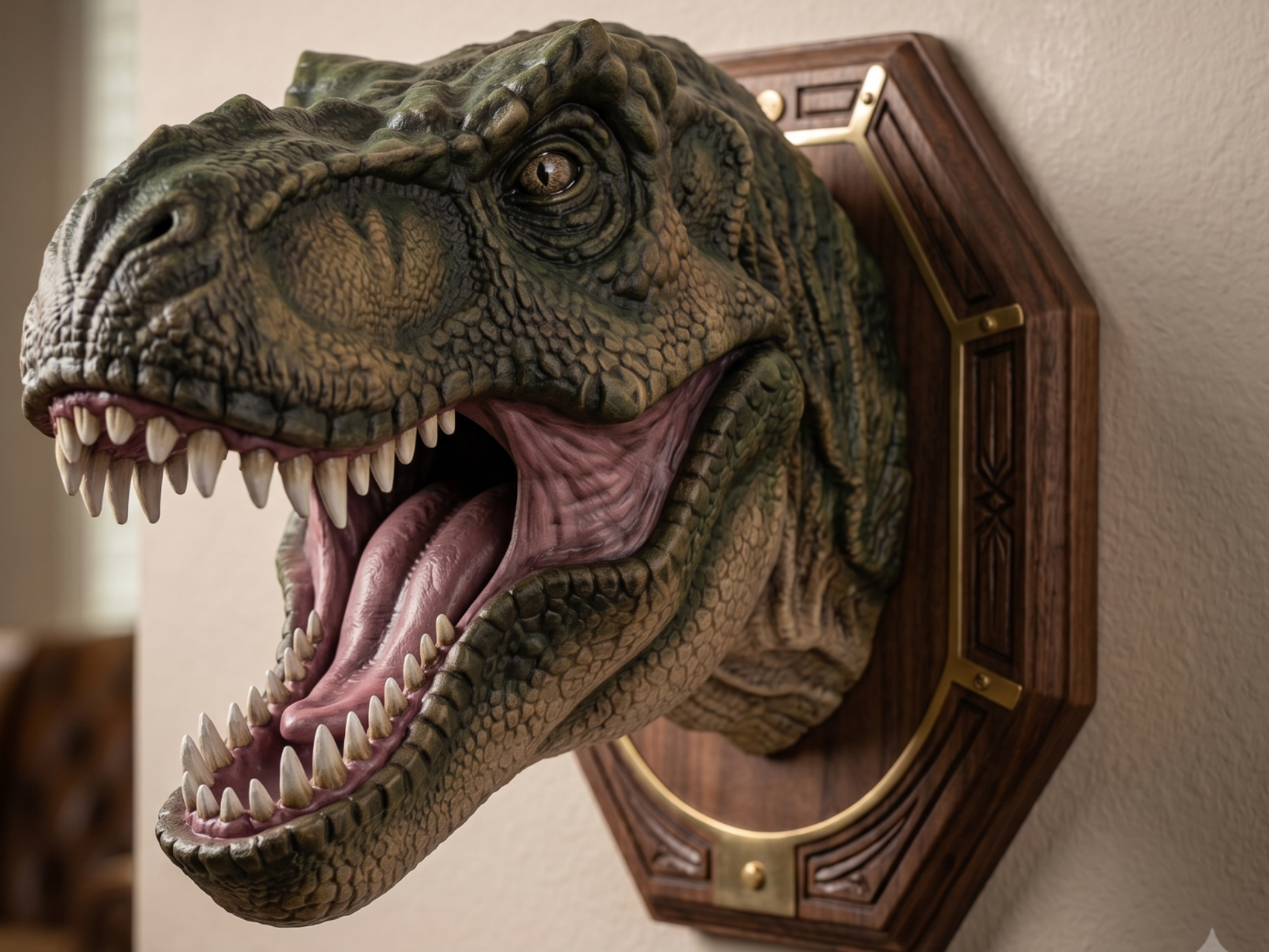 T-Rex tyrannosaurus  head wall mount