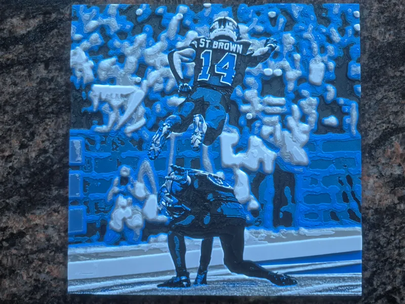 St Brown and Gibbs Superman and Spiderman Celly