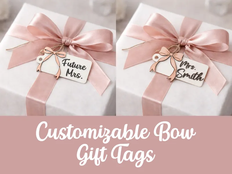 Customizable Bow Gift Tags