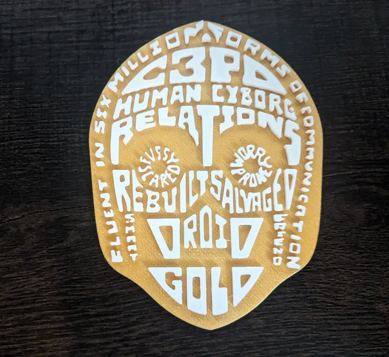 Star Wars - C3PO word art