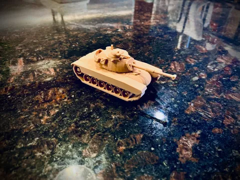 Letrero o emblema decorativo: M48 Patton MBT 1:100 scale — referencia de MakerWorld