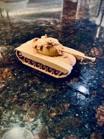 Letrero o emblema decorativo: M48 Patton MBT 1:100 scale — vista de referencia 2