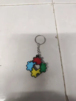 awareness autism keychain
