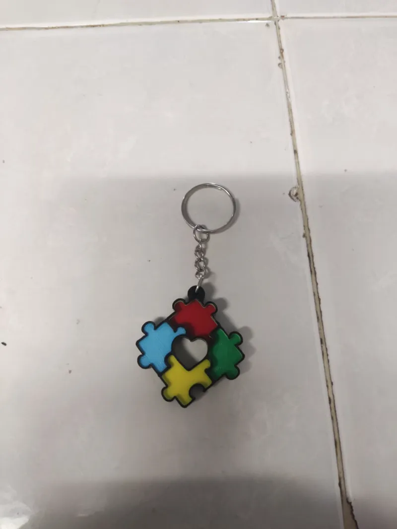 awareness autism keychain