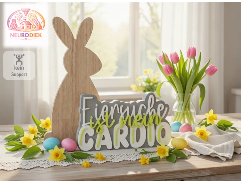 Deko Schriftzug "Eiersuchen ist mein Cardio"