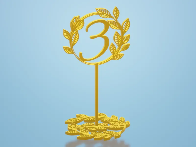 Elegant table numbers for weddings & events 1-10