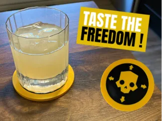 Helldivers 2 coaster - Skull and arrows