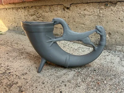 Medieval Drinking Horn — Griffin & Dragon