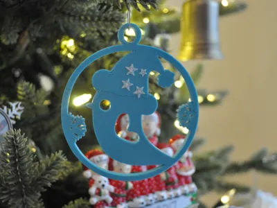 christmas twitter bird Ornament