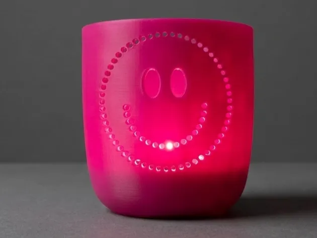 Windlicht/Teelicht 2-in-1 Smiley