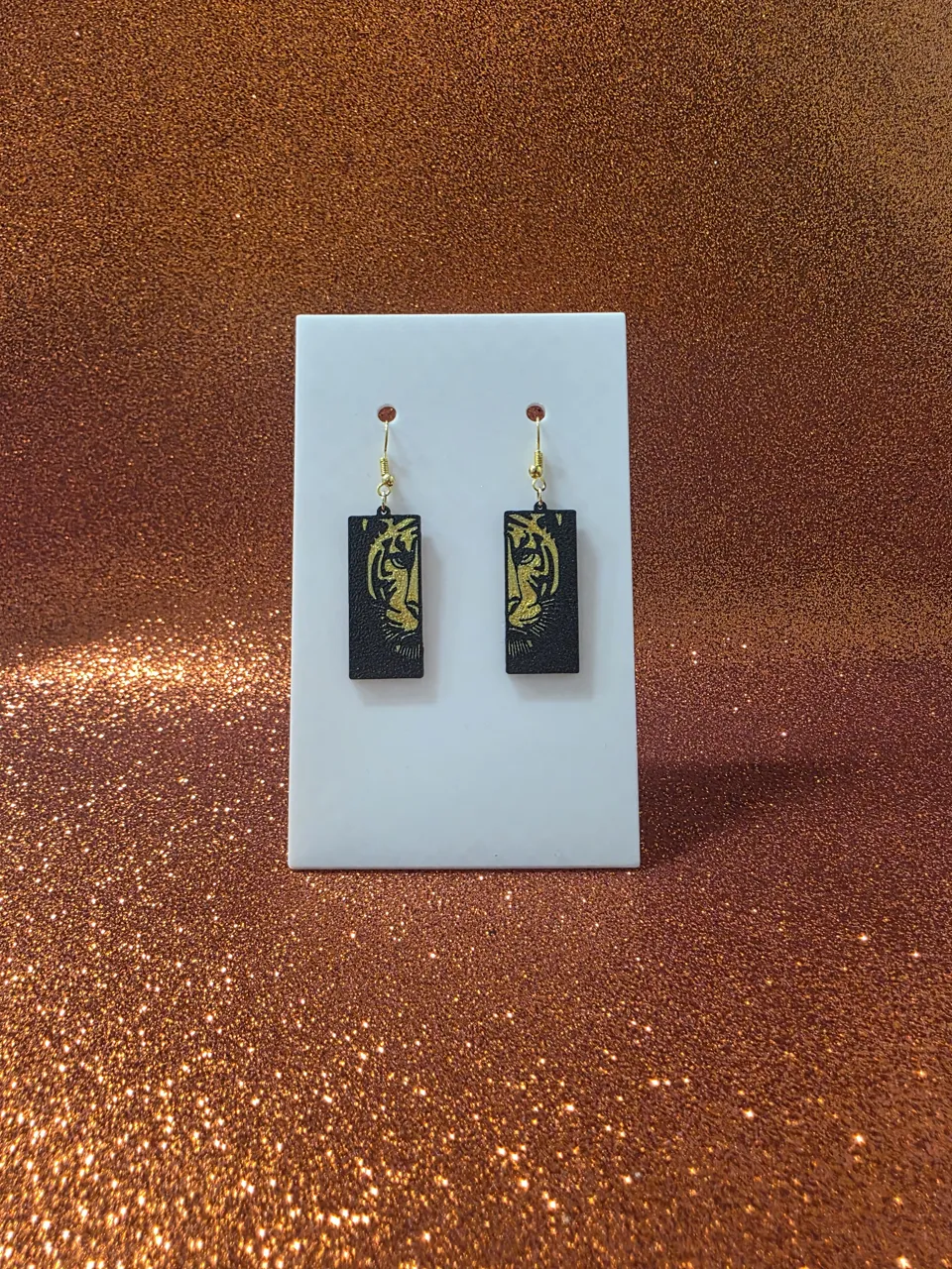 Majestic tiger earrings view 2