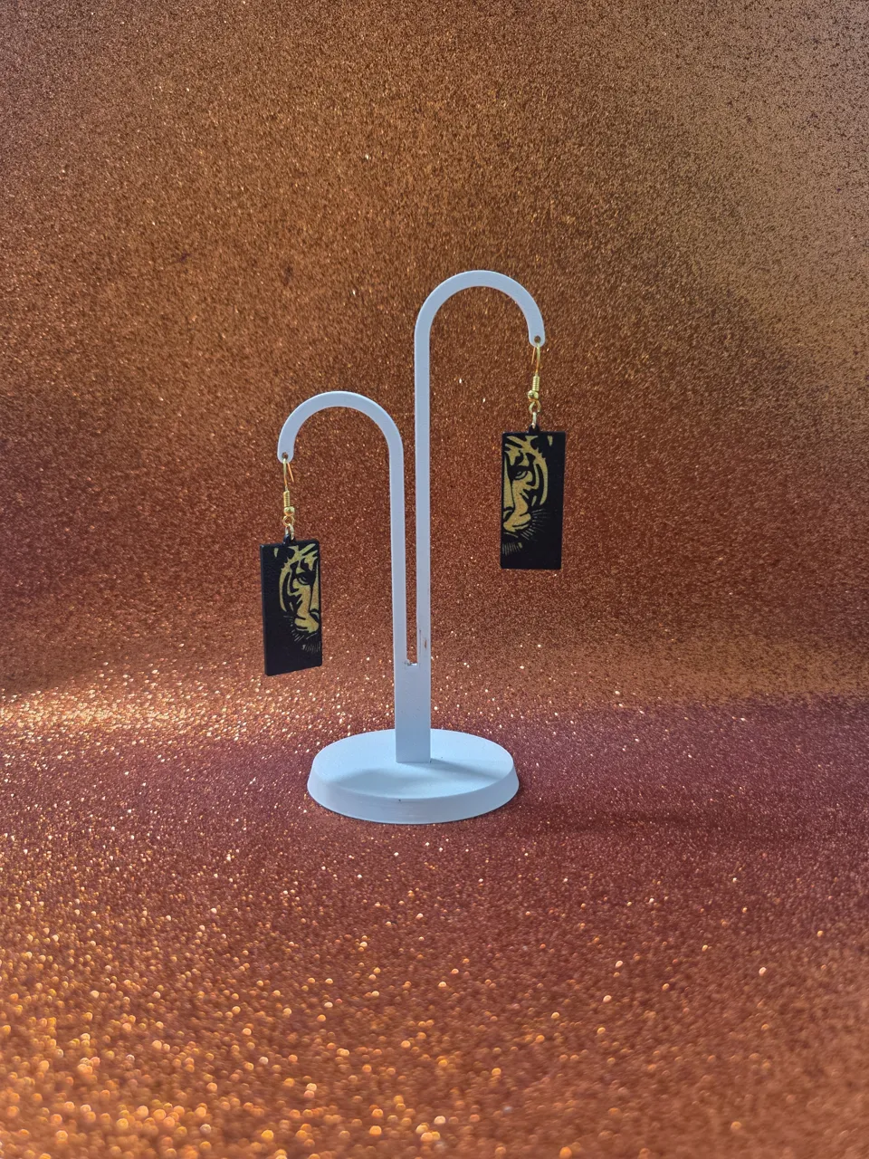 Majestic tiger earrings view 3